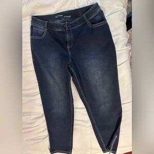Lane Bryant Women's Ankle Jeans with Zippered bottoms
